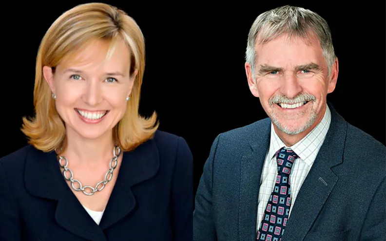 Katie Lafferty, présidente du conseil d'administration de l'IRHO et Dr Duncan Stewart, président-directeur général et directeur scientifique de l’IRHO.