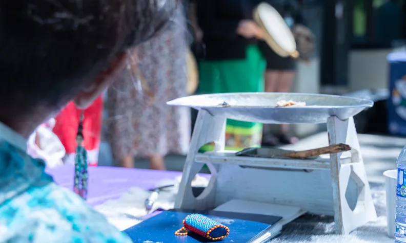 A qulliq, an Inuit oil lamp.