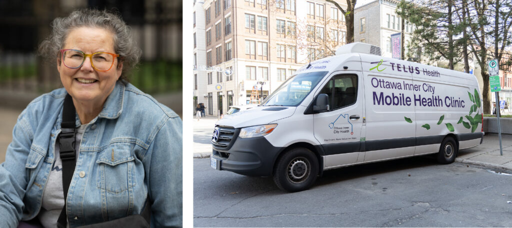 Wendy Muckle and the Mobile Health Clinic.