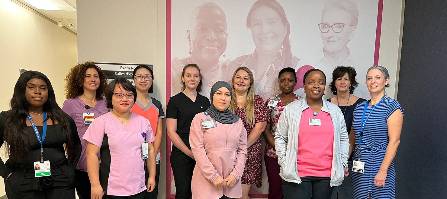 Staff at The Ottawa Hospital’s breast screening clinic.